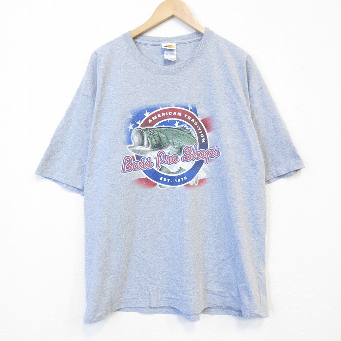 【20%OFF】00s 半袖Tシャツ バスプロショップ グレー メンズXL相当 | 古着