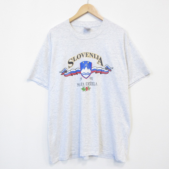 オニータ 90s 半袖Tシャツ スロベニア グレー メンズXL相当 | 古着