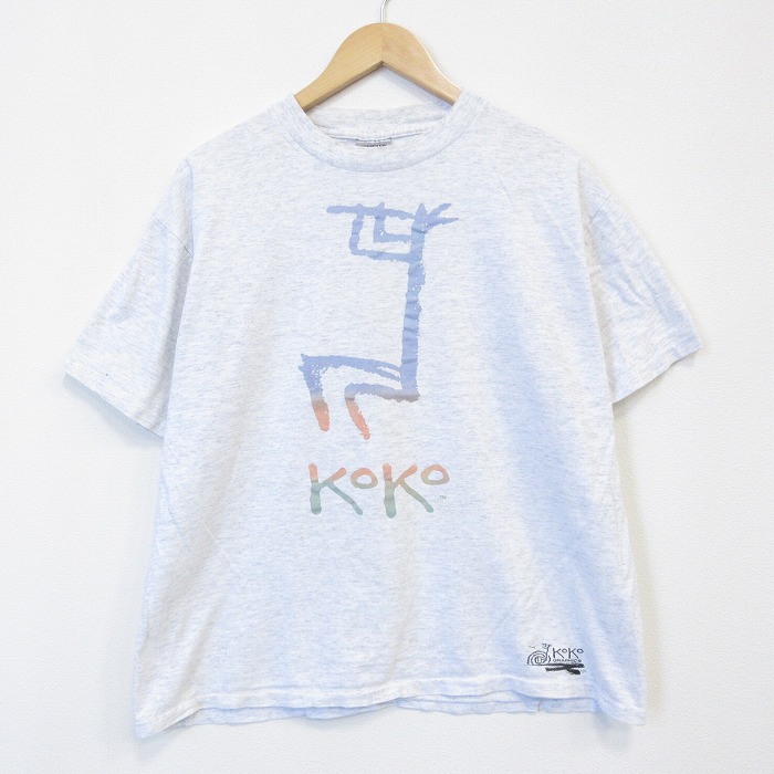 オニータ 90s 半袖Tシャツ KOKO 霜降りグレー メンズL相当 | 古着