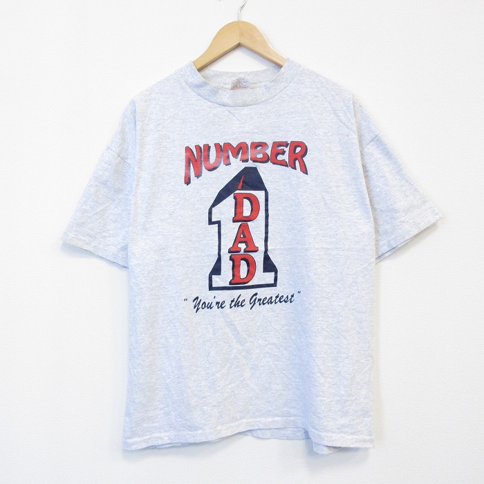 90s 半袖Tシャツ DAD 霜降りグレー メンズXL相当 | 古着