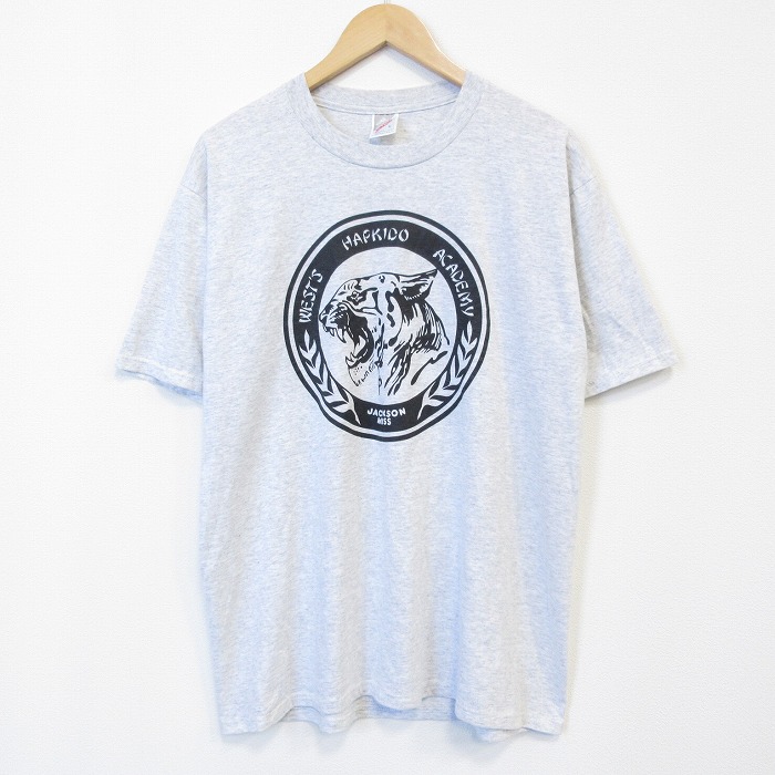 90s 半袖Tシャツ タイガー グレー メンズL相当 | 古着