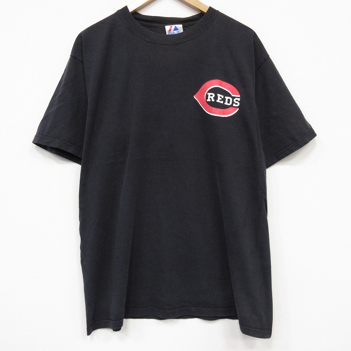 マジェスティック 00s 半袖Tシャツ シンシナティレッズ ブラック メンズXL相当 | 古着