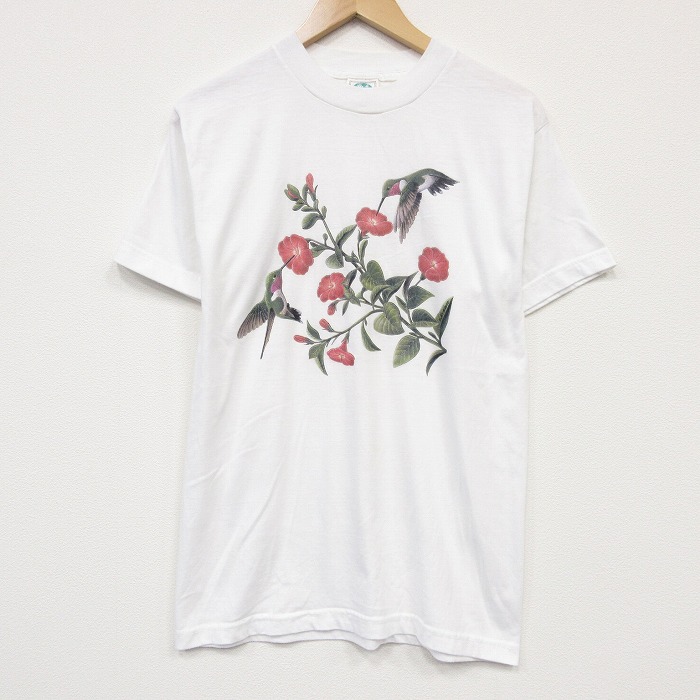 90s 半袖Tシャツ 鳥 ホワイト メンズM相当 | 古着