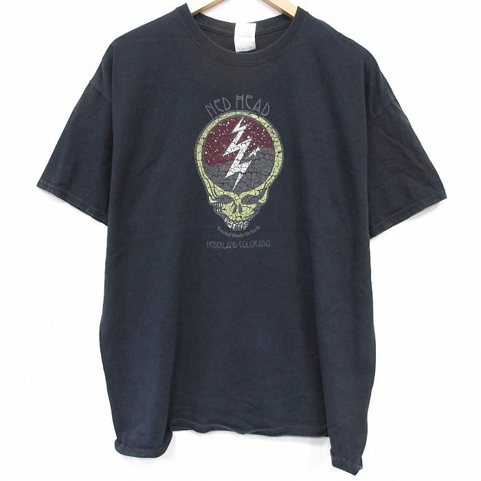 【20%OFF】00s 半袖Tシャツ NED HEAD ブラック メンズXL相当 | 古着