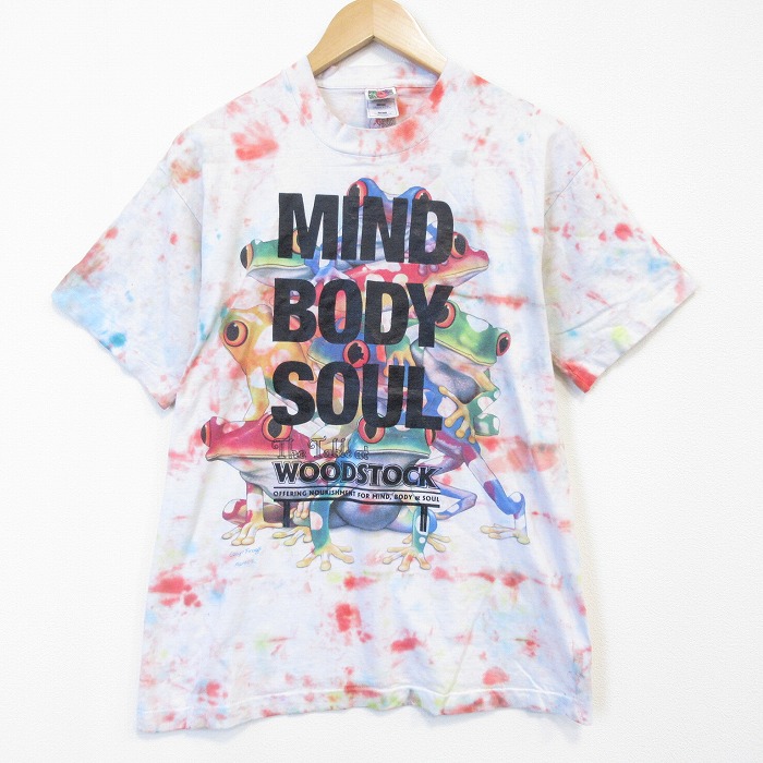 フルーツオブザルーム 90s 半袖Tシャツ カエル ホワイト メンズL相当 | 古着