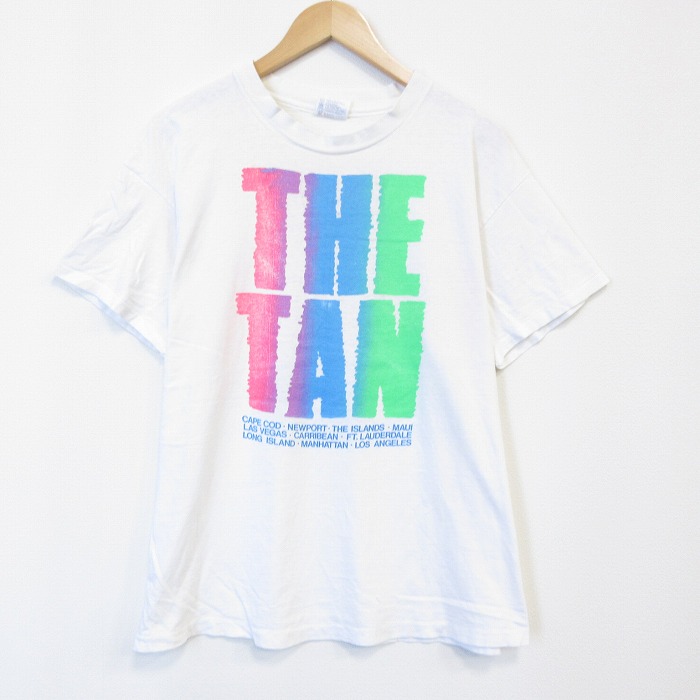 ヘインズ 80s 半袖Tシャツ THE TAN ホワイト メンズXL相当 | 古着