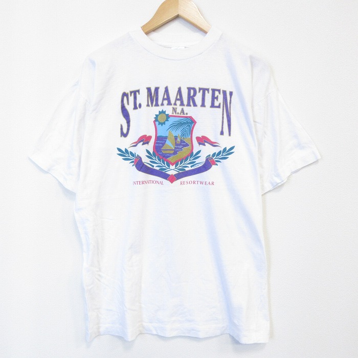 90s 半袖Tシャツ セントマーチン島 ホワイト メンズXL相当 | 古着
