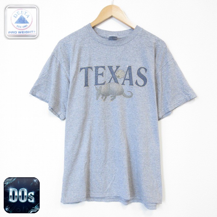 00s 半袖Tシャツ テキサス グレー メンズXL相当 | 古着