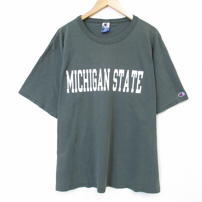 チャンピオン 90s 半袖Tシャツ ミシガン グリーン メンズXL相当 | 古着