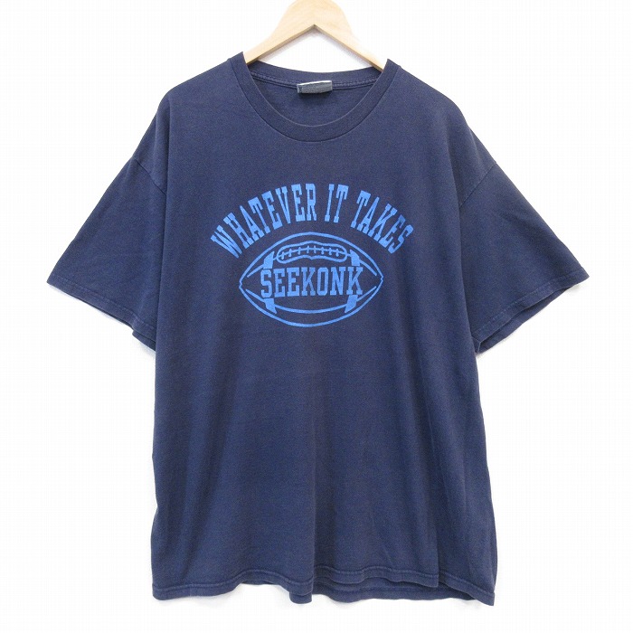 リー 90s 半袖Tシャツ アメフト ネイビー メンズXL相当 | 古着