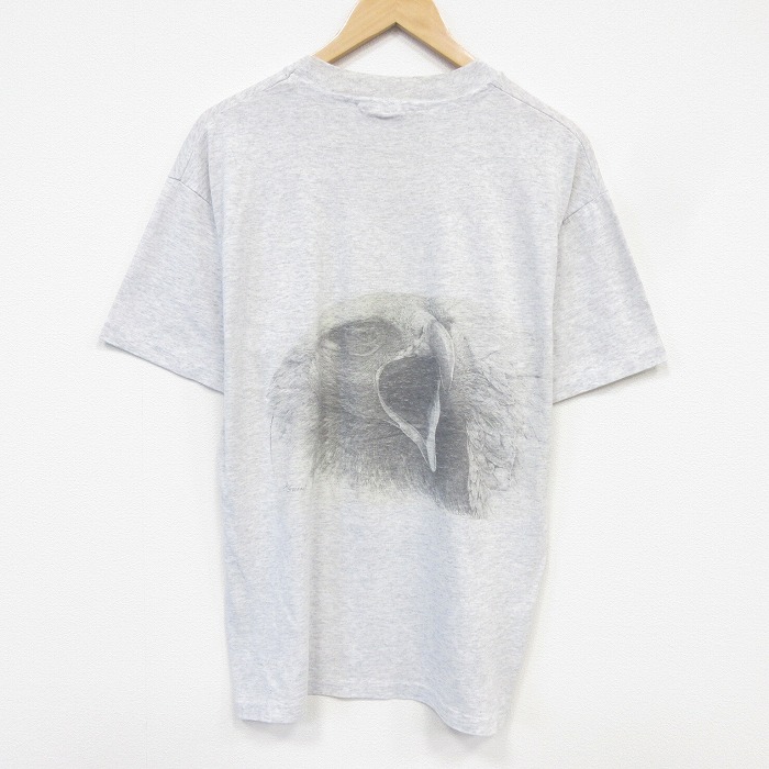 ヘインズ 90s 半袖Tシャツ 鳥 グレー メンズXL相当 | 古着