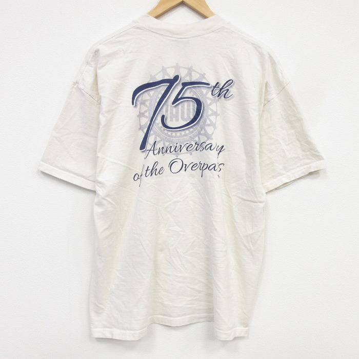 90s 半袖Tシャツ 75周年記念 ベージュ メンズXL相当 | 古着