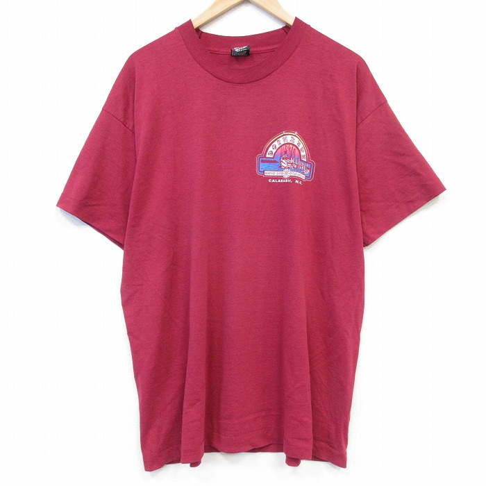 フルーツオブザルーム 90s 半袖Tシャツ CALABASH バーガンディ メンズXL相当 | 古着