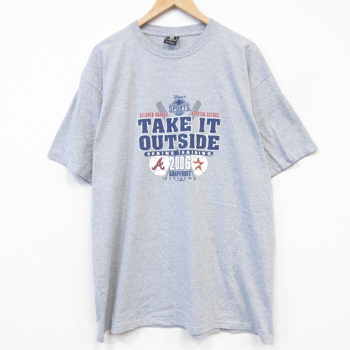 00s 半袖Tシャツ MLBヒューストンアストロズ グレー メンズXL相当 | 古着