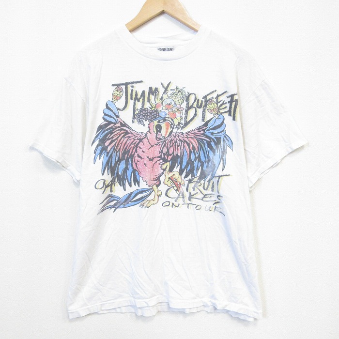 オニータ 90s 半袖Tシャツ ジミーバフェット ホワイト メンズXL相当 | 古着