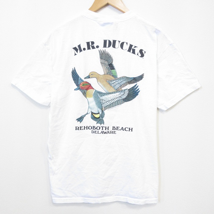 M.R.DUCKS 90s 半袖Tシャツ 鳥 ホワイト メンズXL相当 | 古着