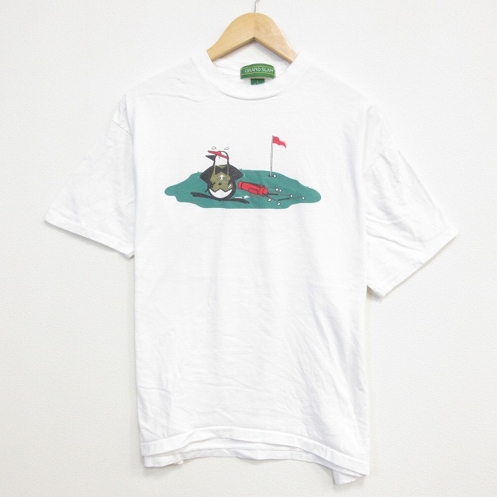 グランドスラム 80s 半袖Tシャツ ホワイト メンズXL相当 | 古着