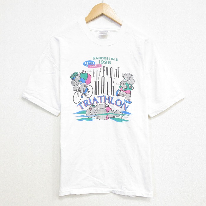 ヘインズ 90s 半袖Tシャツ ゾウ ホワイト メンズXL相当 | 古着