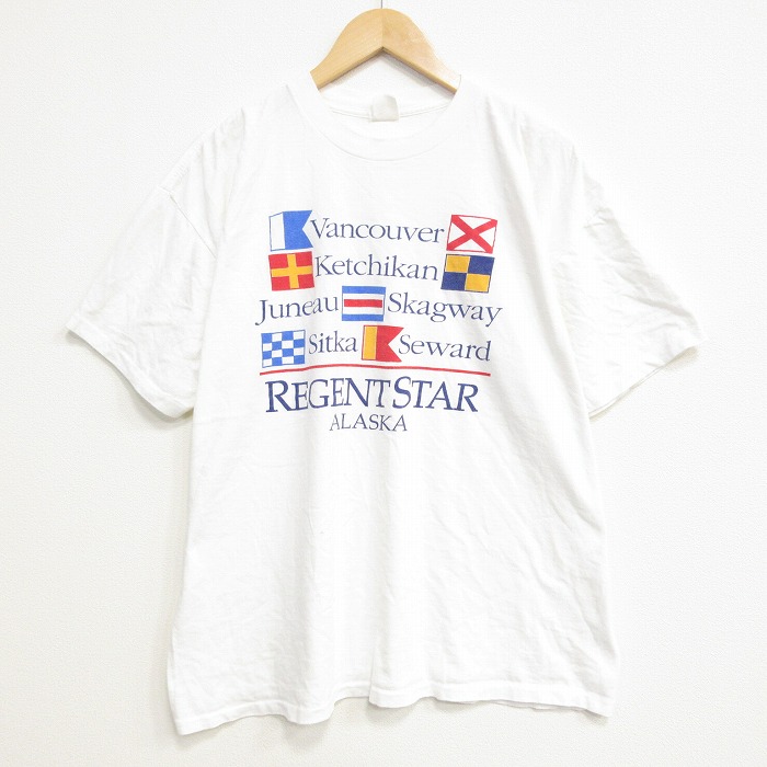 90s 半袖Tシャツ アラスカ ホワイト メンズXL相当 | 古着
