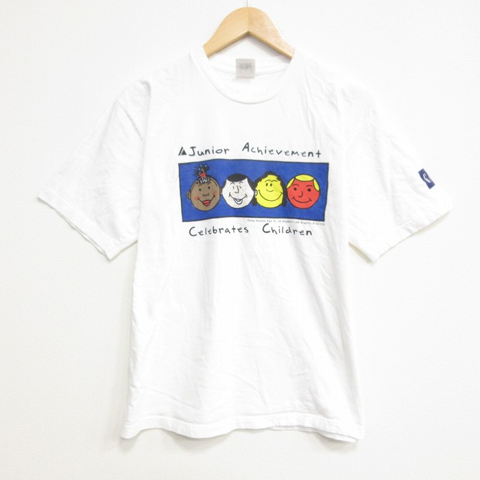 L★古着 ギャップ GAP 半袖 ビンテージ Tシャツ メンズ 00年代 00s ジュニア コットン クルーネック ホワイト 26jun26