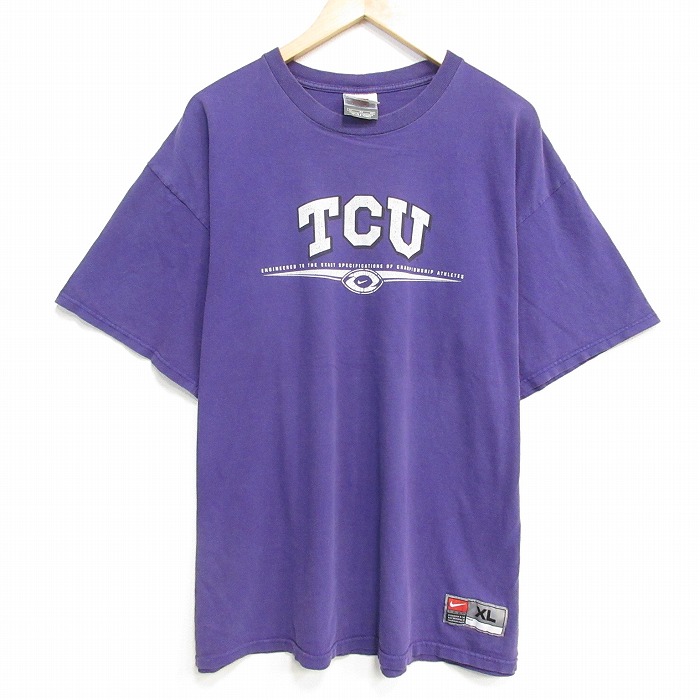 ナイキ 00s 半袖Tシャツ TCU パープル メンズXL相当 | 古着