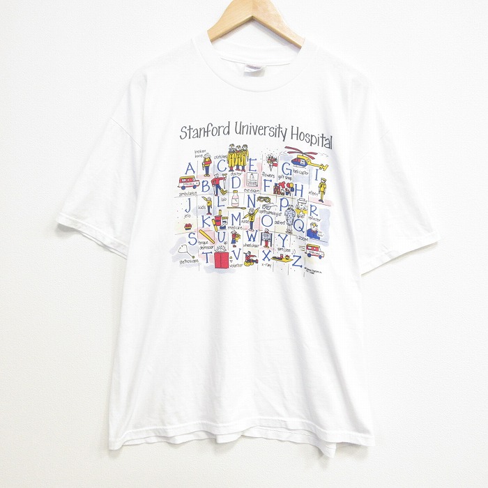 ヘインズ 90s 半袖Tシャツ スタンフォード ホワイト メンズXL相当 | 古着