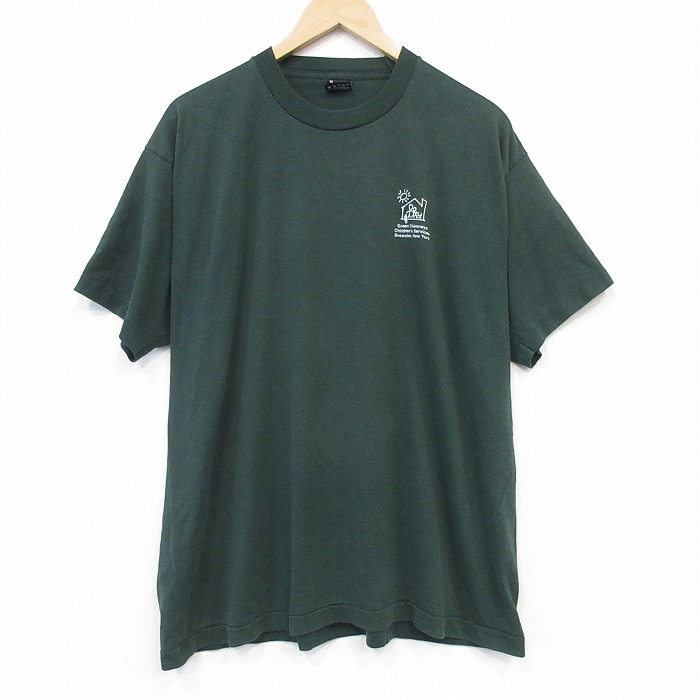 フルーツオブザルーム 90s 半袖Tシャツ ニューヨーク グリーン メンズXL相当 | 古着