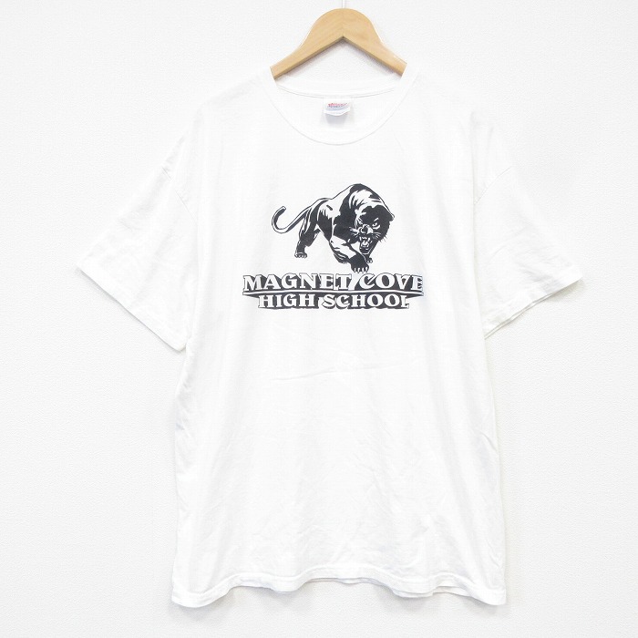 ヘインズ 00s 半袖Tシャツ 企業広告 ホワイト メンズXL相当 | 古着