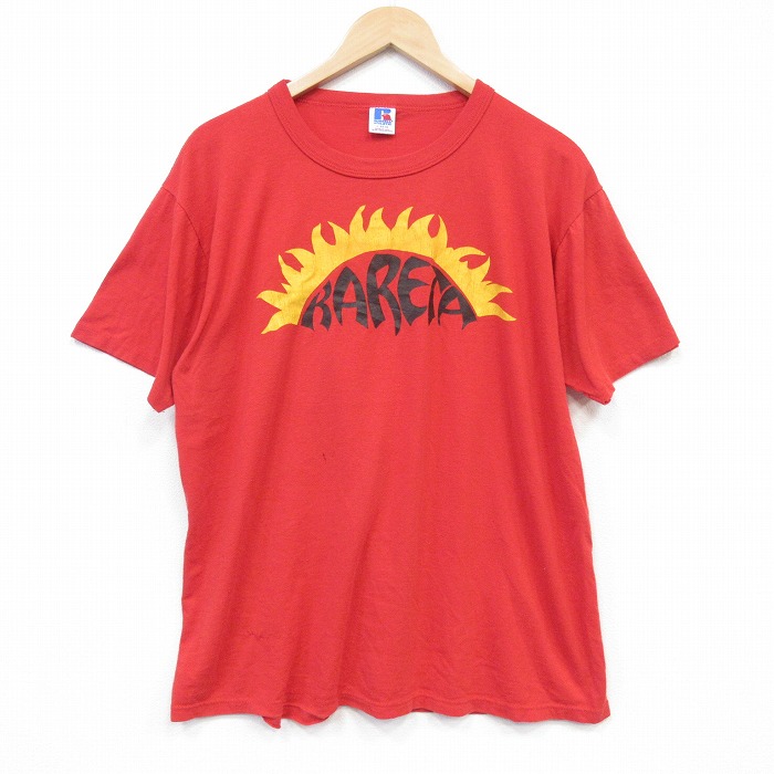 ラッセル 80s 半袖Tシャツ KARETA レッド メンズL相当 | 古着