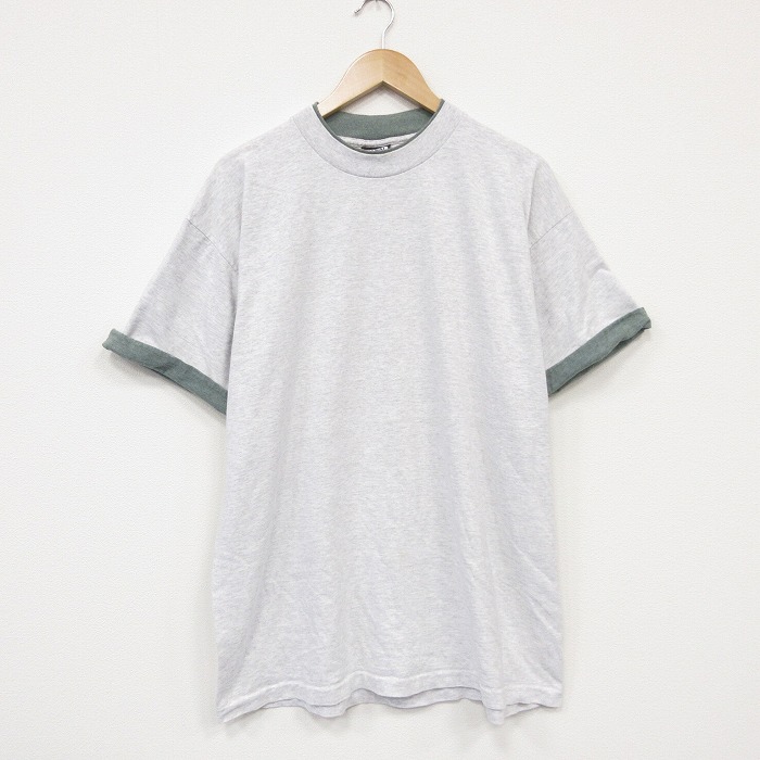 SIGNAL 90s 半袖Tシャツ 無地 グレー メンズXL相当 | 古着