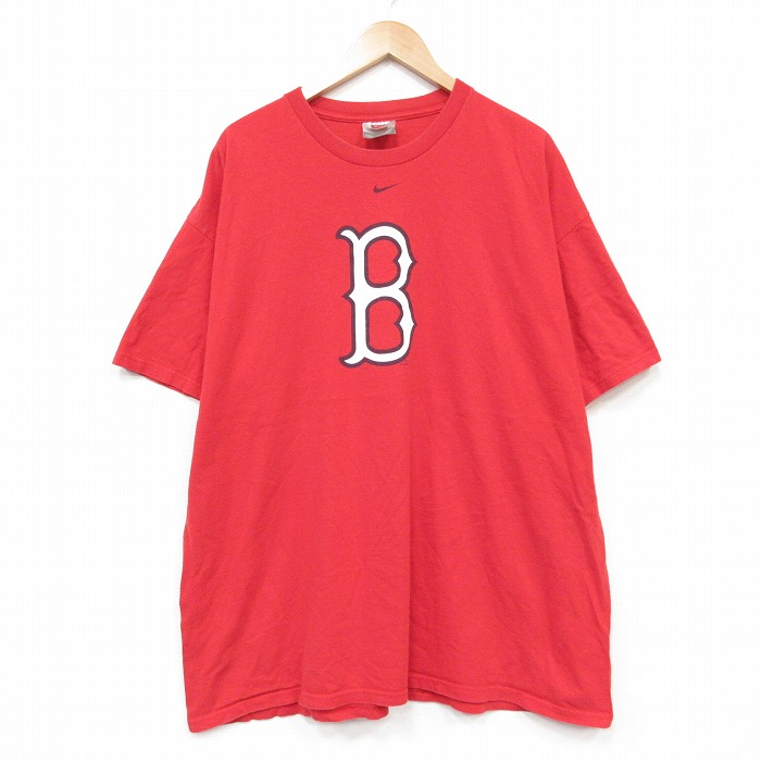 ナイキ 00s 半袖Tシャツ ボストンレッドソックス レッド メンズXL相当 | 古着
