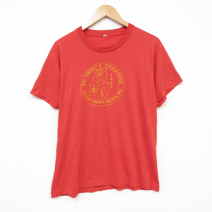 80s 半袖Tシャツ ボーイスカウト レッド メンズL相当 | 古着