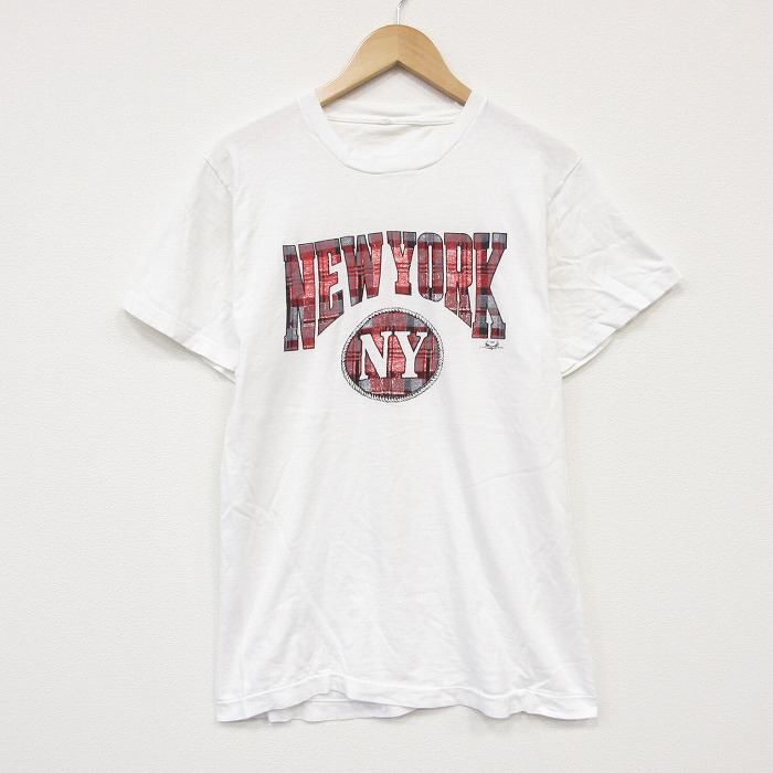 90s 半袖Tシャツ ニューヨーク ホワイト メンズS相当 | 古着