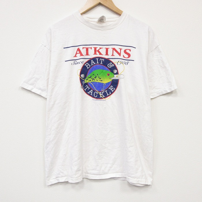 オニータ 90s 半袖Tシャツ ルアー ホワイト メンズXL相当 | 古着