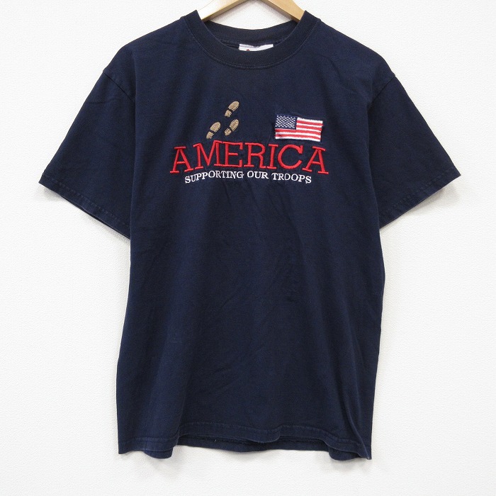 00s 半袖Tシャツ ネイビー メンズL相当 | 古着