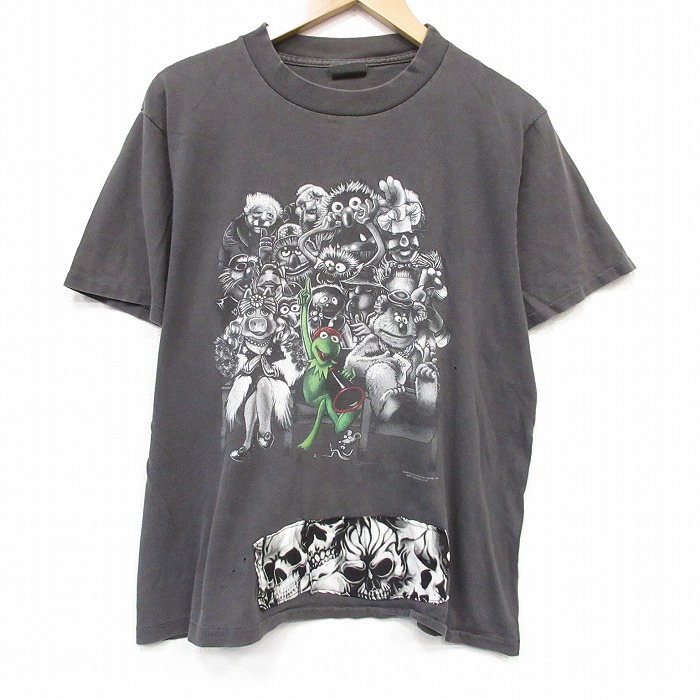 90s 半袖Tシャツ マペッツ カーミット グレー メンズXL相当 | 古着
