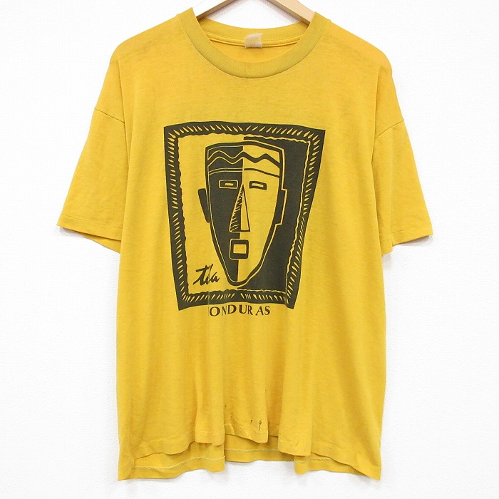 90s 半袖Tシャツ HONDURAS イエロー メンズXL相当 | 古着