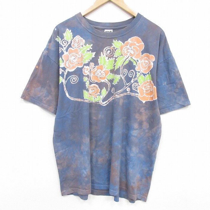 00s 半袖Tシャツ タイダイ ブルー メンズXL相当 | 古着