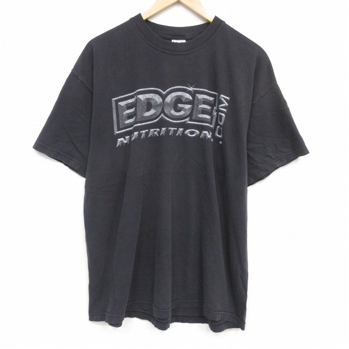 00s 半袖Tシャツ EDGE ブラック メンズXL相当 | 古着