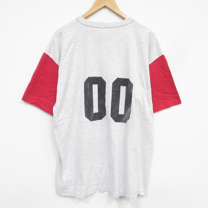90s 半袖Tシャツ ツートンカラー グレー メンズXL相当 | 古着