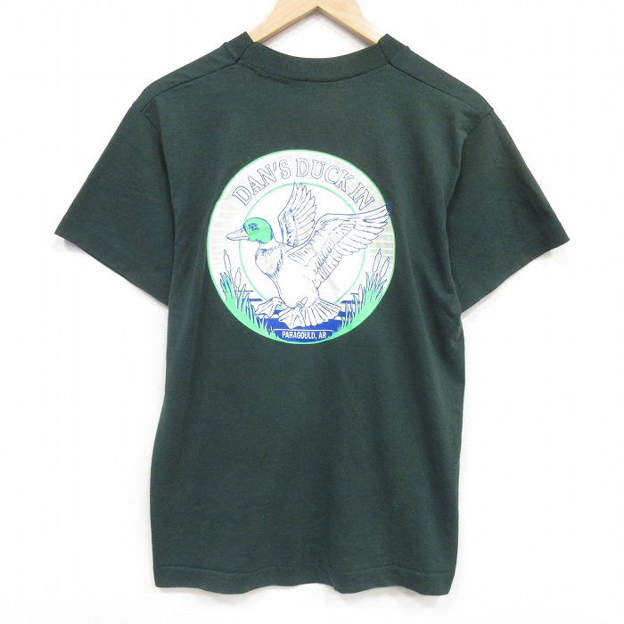 90s 半袖Tシャツ 鳥 グリーン メンズM相当 | 古着