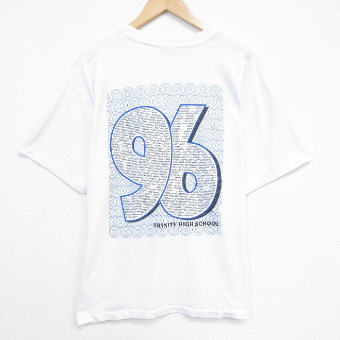 ヘインズ 90s 半袖Tシャツ ハイスクール ホワイト メンズXL相当 | 古着