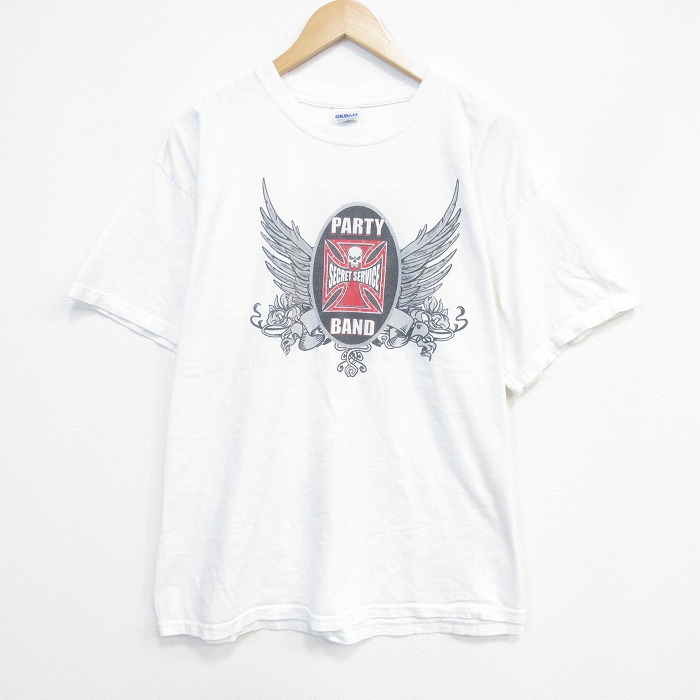 00s 半袖Tシャツ シークレットサービス ホワイト メンズXL相当 | 古着