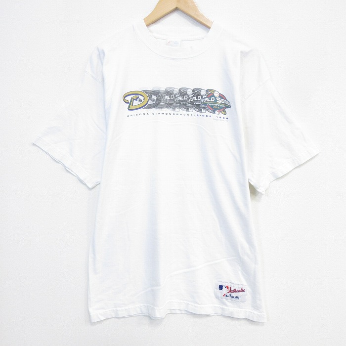 マジェスティック 00s 半袖Tシャツ MLBワールドシリーズ ホワイト メンズXL相当 | 古着
