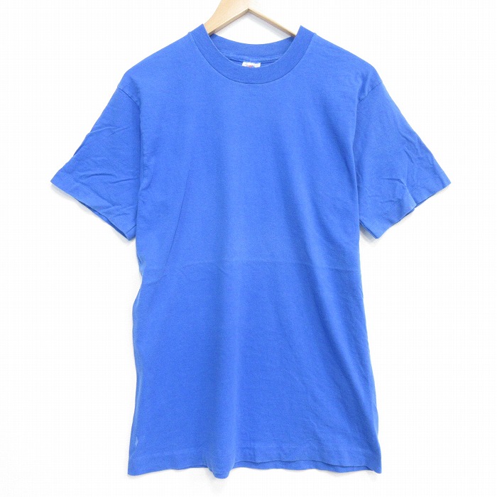 90s 半袖Tシャツ ブルー メンズM相当 | 古着
