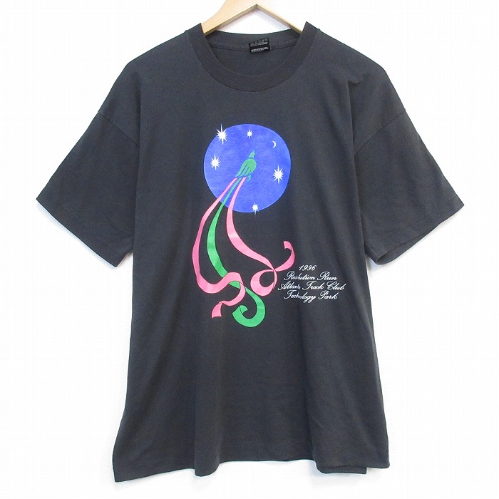 フルーツオブザルーム 90s 半袖Tシャツ リボン ブラック メンズXL相当 | 古着