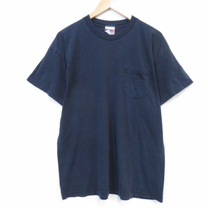 00s 半袖Tシャツ 胸ポケット付き ブラック メンズXL相当 | 古着