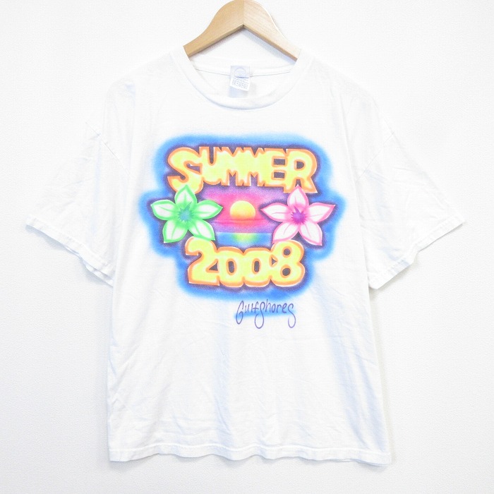 00s 半袖Tシャツ サマー ホワイト メンズXL相当 | 古着