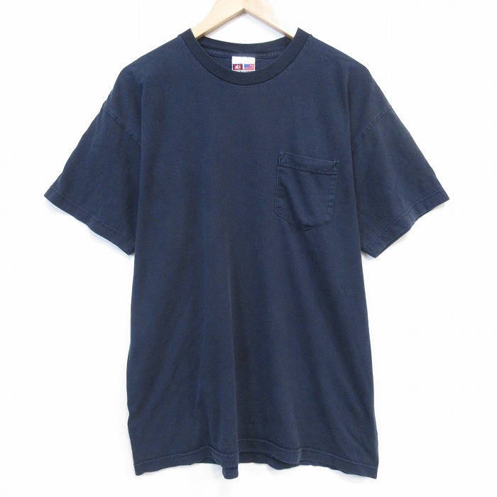00s 半袖Tシャツ 胸ポケット付き ブラック メンズXL相当 | 古着