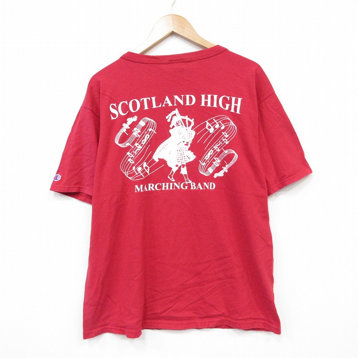 90s 半袖Tシャツ マーチングバンド レッド メンズL相当 | 古着